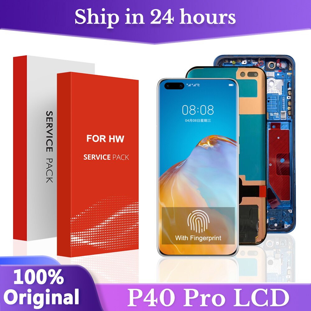 6-58-amp-39-amp-39ของแท้-อะไหล่หน้าจอสัมผัสดิจิทัล-lcd-พร้อมกรอบ-แบบเปลี่ยน-สําหรับ-huawei-p40-pro-huawei-p40pro-els-nx9