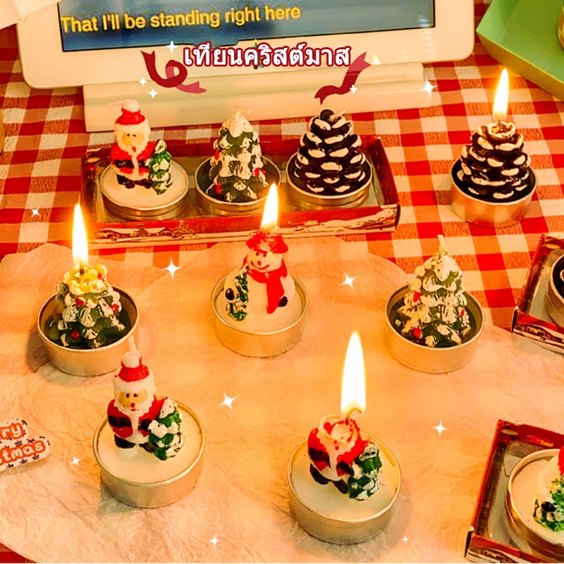 พร้อมส่ง-christmas-candle-เทียนหอมคริสมาสต์-ตกแต่งคริสมาส-ของขวัญคริสมาสต-ของตกแต่งคริสต์มาส