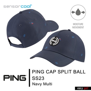 PING CAP SPLIT BALL SS23 PING CAP MEN หมวกกอล์ฟ หมวกกีฬาผู้ชาย
