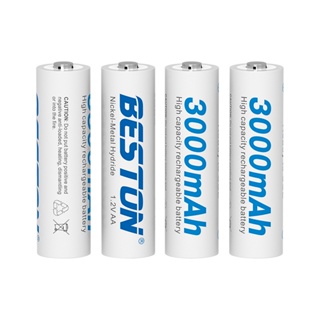 Beston Rechargeable Battery&amp;Charger เบสตัน แบ็ตเตอรี่แบบรีชาร์จ Ni-MH ขนาด AA, AAA  และแท่นชาร์จแบบ 4 แถว