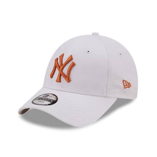 New Era 9forty Adjustable Cap (White-Orange) #หมวกny