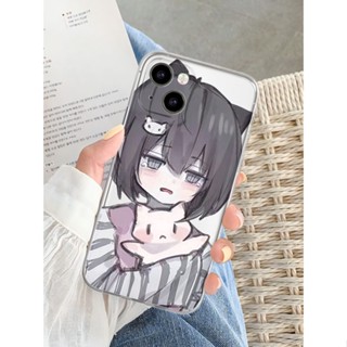 Cartoon cute girl เคสไอโฟน iPhone 11 14 pro max 8 Plus case X Xr Xs Max Se 2020 cover 14 7 Plus เคส iPhone 13 12 pro max