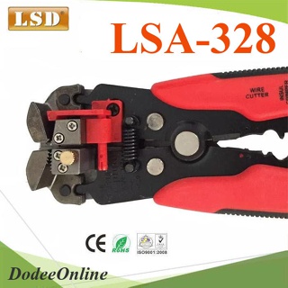 .คีมปลอกหัวสายไฟ LS-A328 พร้อมคีมตัด 3 in 1 ขนาดไม่เกิน 6 Sq.mm รุ่น LSD-LS-A328 DD