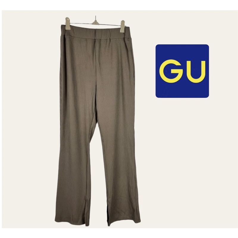 gu-x-cotton-ยืด-กางเกงผ้าร่องใส่สบาย-ยืดตามตัว-สีสวย-ป้าย-m-เอว-26-30-สะโพก-36-38-ยาว-39-สวยใหม่-code-781-12