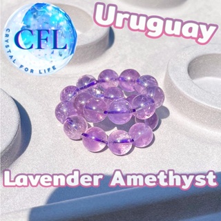 Lavender Amethyst  กำไลหินแท้ลาเวนเดอร์อเมทิสต์ สีม่วง ขนาดเม็ดหิน (9-10.5 มม.) หินแห่งการบำบัดปัดเป่าสิ่งชั่วร้าย สร้อย