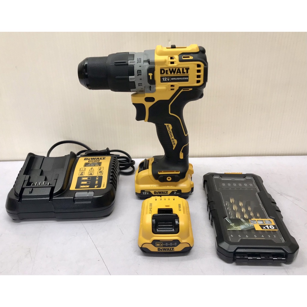 สว่านกระแทกไร้สาย-dewalt-12v-รุ่น-dcd706d2a-ครบชุด-รับประกันศูนย์-3-ปี