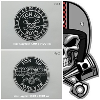 Ton up Forever 59 Cafe Racers ตัวรีดติดเสื้อ ตกแต่งเสื้อผ้า หมวก กระเป๋า กางเกงยีนส์ Embroidered Iron On Jacket