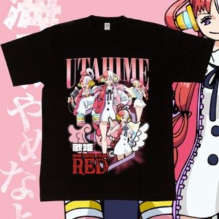 เสื้อยืดผ้าฝ้ายUta HIME One Piece RED FILM Home TEE เสื้อยืด สีแดงL XL  XXL 3XLเสื้อยืด _34