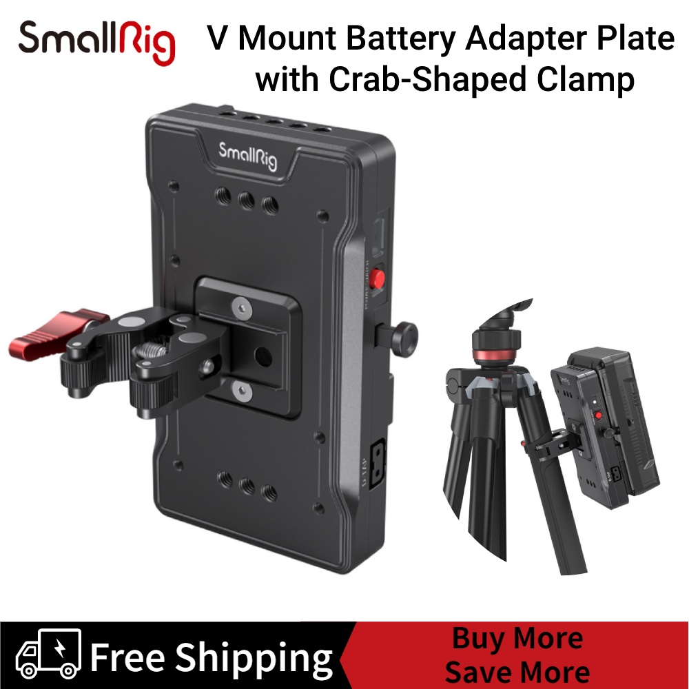 SmallRig V Mount Power Adapter Plate with Crab-Shaped Clamp 3202 ...