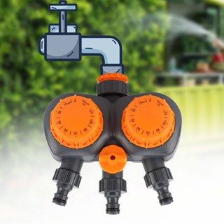 December305 Garden Water Controller Switch G3/4 with Double Head Irrigation Mechanical Timer Value