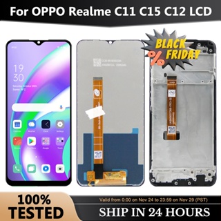 อะไหล่หน้าจอสัมผัส LCD แบบเปลี่ยน สําหรับ Oppo Realme C11 C15 RMX2185 RMX2180 10 Realme C12