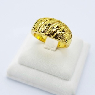 แหวนทองลายริ้ว นำ้หนัก2สลึง พร้อมส่งไซร้ 6,7,8,9 แหวนทองปลอม แหวนทองชุบ [N357] แหวนทอง