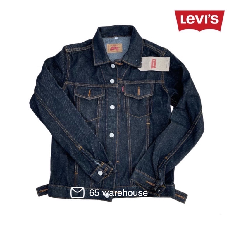 llevi-s-501-เสื้อยีนส์ลีวาย-สีดำมิดไนท์-แจ็คเก็ตยีนส์