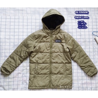Outdoorเสื้อแจ็คเก็ตบุนวม เสื้อOutdoor เสื้อกันหนาว กันน้ำ กันลม-ลาย Digital Camo ไซส์ 38"(ป้ายตัด สภาพเหมือนใ