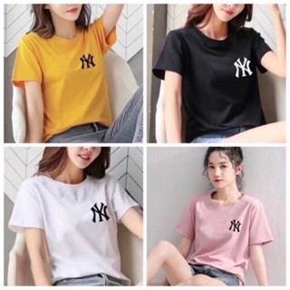 เสื้อผู้ชายเท่ เสื้อคนอ้วนผญ ผู้หญิงเกาหลี NY Unisex Tshirt Top w9R เสื้อครอปสายฝอ เสื้อยืดผู้หญิง_15