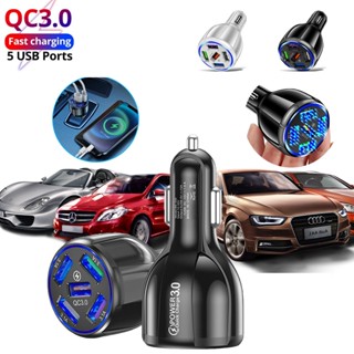 ที่ชาร์จในรถ 5 ช่อง usb QC3.0 New ที่ชาร์จแบตในรถ ชาร์จเร็ว USB car charger quick charge หัวชาร์จ ชาร์จเร็ว สําหรับรถยนต