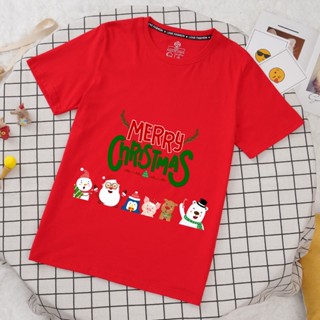 ▩เสื้อยืดคริสต์มาส 2022 Merry Christmas &amp; Happy new year T-shirt เสื้อครอบครัวคริสต์มาส วันคริสต์มาส No.101