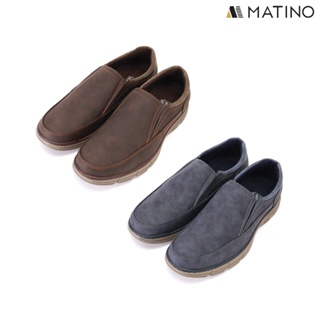 สินค้า MATINO SHOES รองเท้าหนังชาย รุ่น MC/S 7817 -NAVY/COFFEE