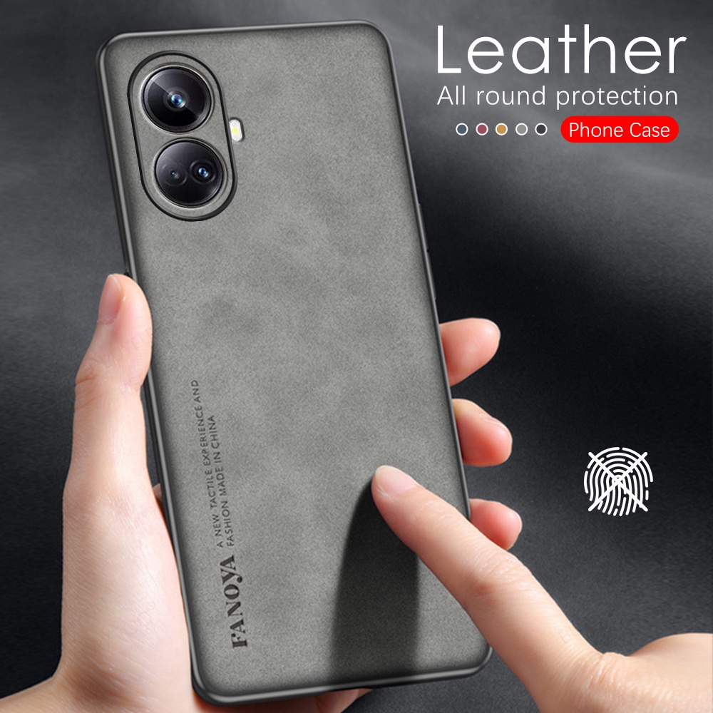 เคสโทรศัพท์มือถือหนังแกะ ป้องกันกล้อง สําหรับ Realme 10 Pro Plus 5G ...