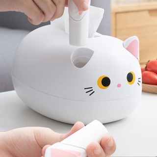 Kawaii Cat Tissue Box Kitchen Napkin Storage Box Wc Paper Container Desktop Toilet Paper Holder Nordic Style Home Decora