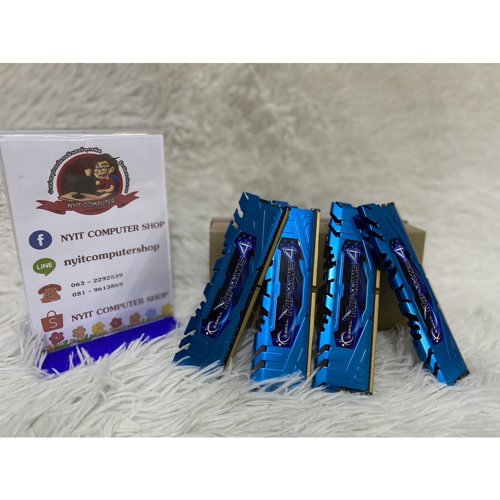 RAM PC G.SKILL RIPJAWS X4 DUAL 8 GB 4X2 BLUE DDR4/3200 | Shopee Thailand