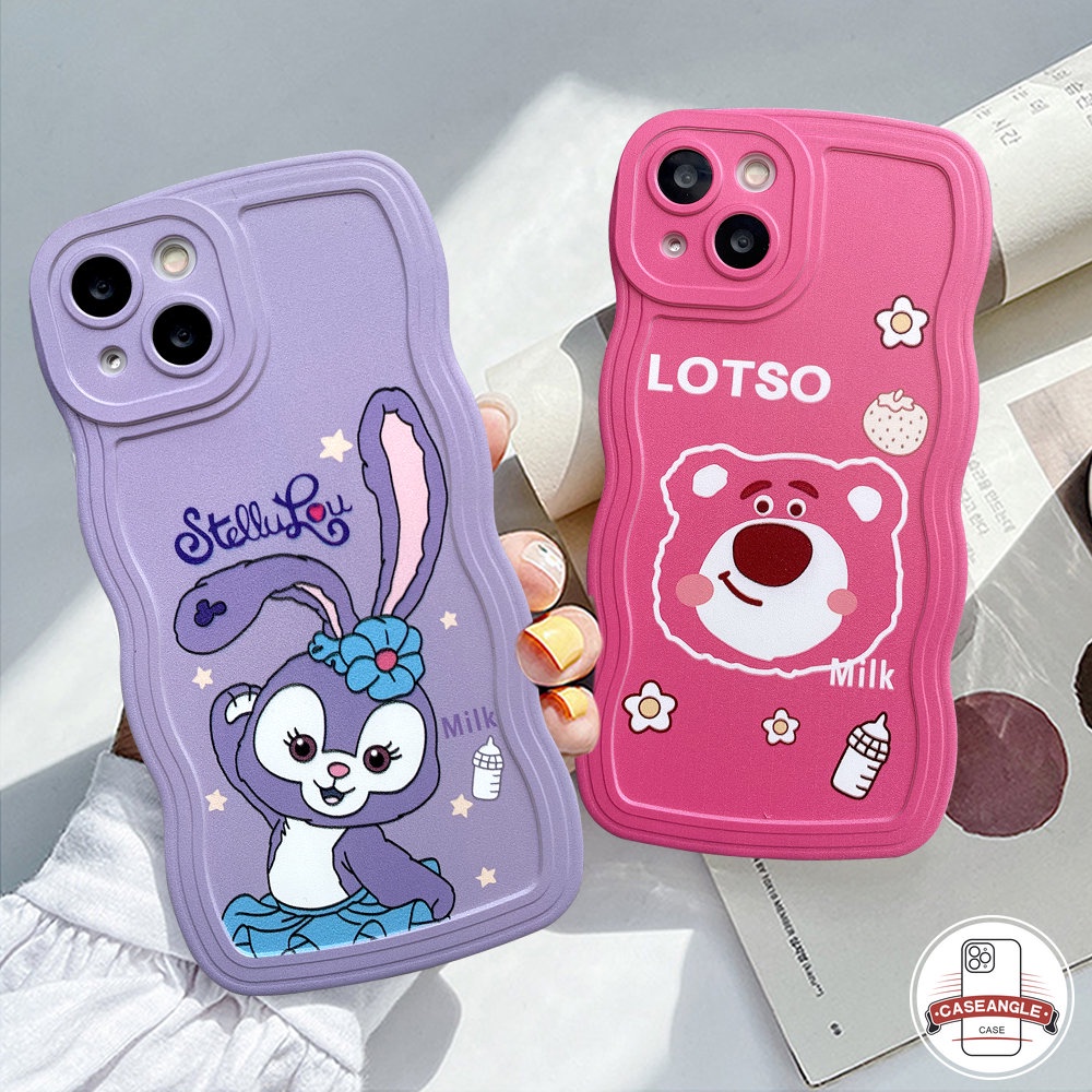 เคสโทรศัพท์มือถือ-ขอบหยัก-ลายหมีสตรอเบอร์รี่น่ารัก-สําหรับ-redmi-a1-a1-9-10-9t-10a-10c-9a-9c-nfc-po-co-m3-x3-nfc-pro-note-10-11pro-note-8-9-note-11-10-pro-max-9pro-note-11s-10s-9s-stellalou-เคสนิ่ม