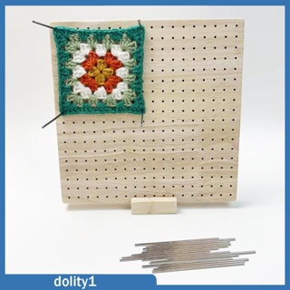 [Dolity1] บอร์ดบล็อกไม้ 20 Pin สําหรับถักโครเชต์ DIY