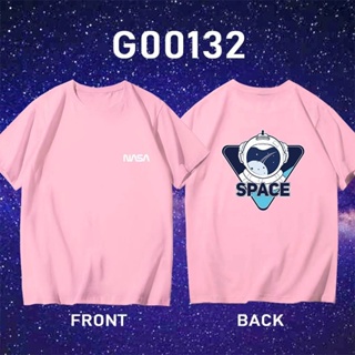เสื้อยืด G00132 Front/Back NASA LOGO ASTRONAUT TSHIRT GRAPHIC OVERSIZE COTTON COOL SPACE YELLOW RED PINK MEN WOMAN_22