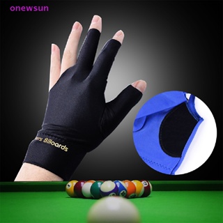 สินค้า Onew ถุงมือเล่นสนุ๊กเกอร์ บิลเลียด สแปนเด็กซ์ มือซ้าย เปิดสามนิ้ว อุปกรณ์เสริมกันแดด