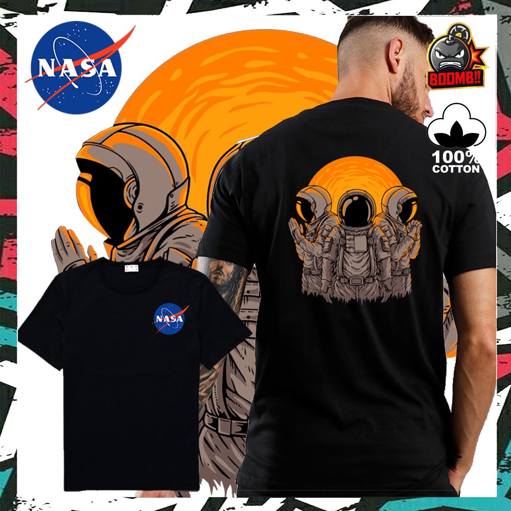 เสื้อยืดสีขาว-nasa-x-astronautเสื้อยืดผ้าฝ้าย-streetwear-เสื้อยืดชายหญิง-unisexเสื้อยืด-59