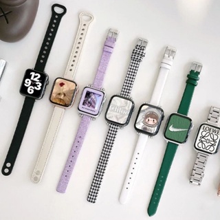 สายนาฬิกาข้อมือซิลิโคน สายหนัง แบบเปลี่ยน สําหรับ Apple Watch Series Ultra 8 7 6 SE 5 4 3 2 1 ขนาด 42 44 45 49 มม. 38 40 41 มม.