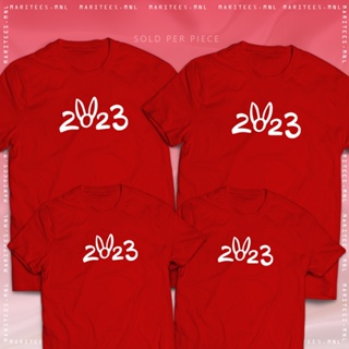 2023 v2 New Year Family Cotton Shirt Unisex for Men and Women Holiday Series Maritees.MNLเสื้อยืด