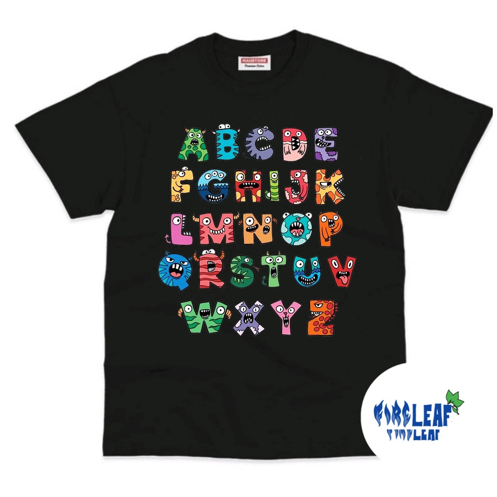 ใหม่ล่าสุด-เสื้อยืด-พิมพ์ลาย-lore-monster-alphabet-วัสดุพรีเมี่ยม-สําหรับเด็ก