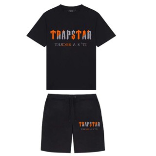 ♣T TRAPSTAR เสื้อยืดแขนสั้น และกางเกงขาสั้น แฟชั่นฤดูร้อน สําหรับผู้ชาย เหมาะกับการวิ่ง ออกกําลังกาย เล่นกีฬา