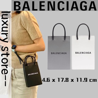 บาเลนเซียก้า  Balenciaga  SHOPPING กระเป๋าใส่โทรศัพท์ขนาดเล็ก/กระเป๋าผู้หญิง/กระเป๋าสะพายข้าง