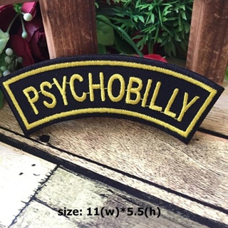 Psychobilly ตัวรีดติดเสื้อ อาร์มรีด อาร์มปัก ตกแต่งเสื้อผ้า หมวก กระเป๋า แจ๊คเก็ตยีนส์ Quote Embroidered Iron on Patch