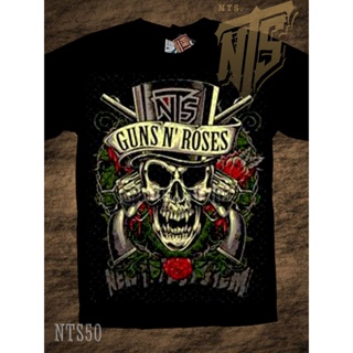 🌟พร้อมส่ง🌟NTS 50 GNR Guns N Roses ROCK เสื้อยืด เสื้อวง เสื้อดำ สกรีนลาย ผ้าหนา NTS T SHIRT S M L XL XXL_22