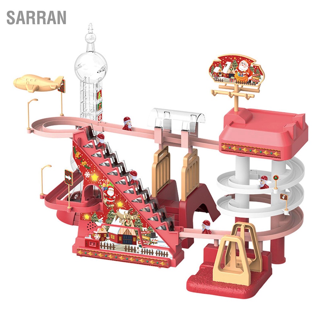 sarran-ชุดของเล่นซานตาคลอส-คริสต์มาส-มีไฟเพลง-หลายชั้น-สําหรับเด็ก