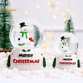 HOT_ คริสต์มาสลูกโลกหิมะแสงน่ารักรูปร่างเดสก์ท็อปตกแต่ง Santa Claus Snowman แก้วเครื่องประดับของขวัญ