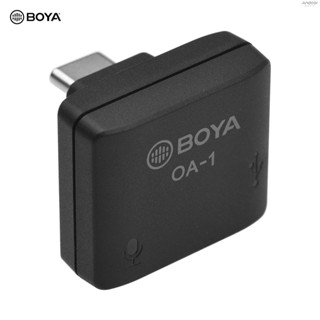 Boya BY-OA1 อะแดปเตอร์เสียง ขนาดเล็ก พร้อมพอร์ตไมโครโฟน TRS Type-C 3.5 มม. แบบเปลี่ยน สําหรับ DJI OSMO Action