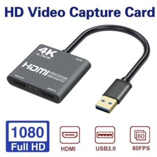 4K 60Hz เอชดีเอ็มไอ HD Video Capture CardทีวีLoop 1080Pเกมการบันทึกแผ่นที่ถ่ายทอดสดกล่องUSB 3.0 GrabberสำหรับPS4กล้อง