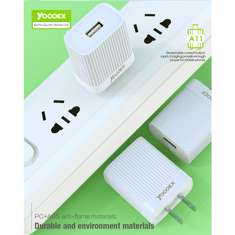 yoodex-a11-model-1usb-2-4a-fast-charger-หัวชาร์จ-ชุดชาร์จ-สำหรับ