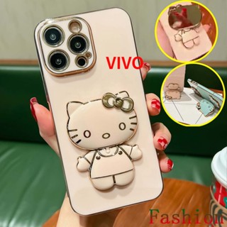 ❤️จัดส่งทันที❤️case for VIVO Kitty mirror Pink white mirror black purple Swivel bracket เคส VIVO Y17 Y12 Y3 Y15 Y11 case VIVO Y19 VIVO Y20 เคส VIVO Y75-5G Y55-5G เคส VIVO S1 PRO S15 PRO เคส VIVO S10 เคสVIVO X27 PRO case