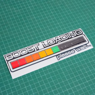 สติ๊กเกอร์ติดรถ BOOST LOADING ติดรถ งานตัดประกอบ PVC สะท้อนแสง 20x6cm