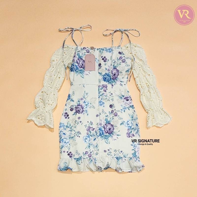 dress-สั้นสายเดี่ยว-ปาดไหล่-vr-signature-by-vora