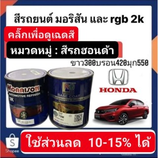 สีพ่นรถยนต์ มอริสันและอาจีบี 2K สีรถ HONDA-4