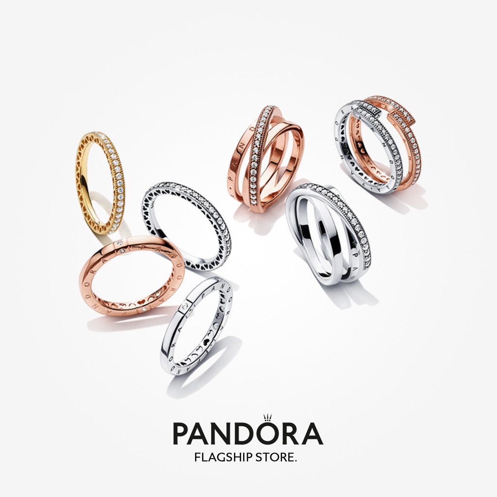 pandora-แหวนพลอยเทียม-แบบไขว้-j111