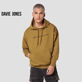 สินค้า DAVIE JONES เสื้อฮู้ดดี้ โอเวอร์ไซส์ สีน้ำตาล Pullover Hoodie in brown PU0015BR