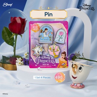 [Beauty and the Beast Collection]  Pin เข็มกลัดพรีเมียม Disney Princess Belle เข็มกลัดโลหะเซ็ท ลิขสิทธิ์แท้จาก disney