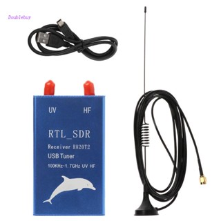 Doublebuy จูนเนอร์รับสัญญาณวิทยุ AM FM RTL2832U+R820T2 100KHz-1.7GHz UHF VHF HF RTL USB